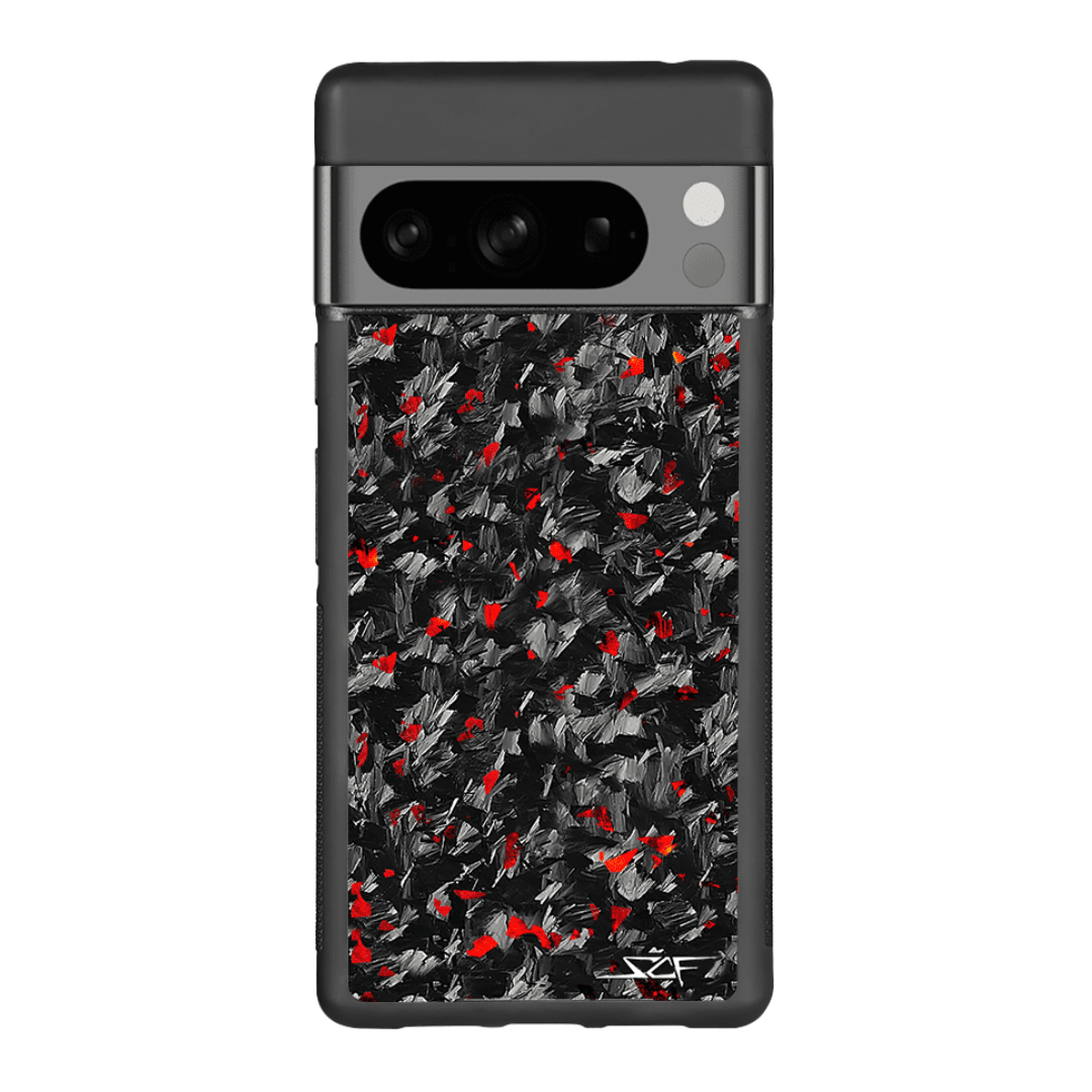 Google Pixel | Red Flake Forged Carbon Fiber Case | CLASSIC Series