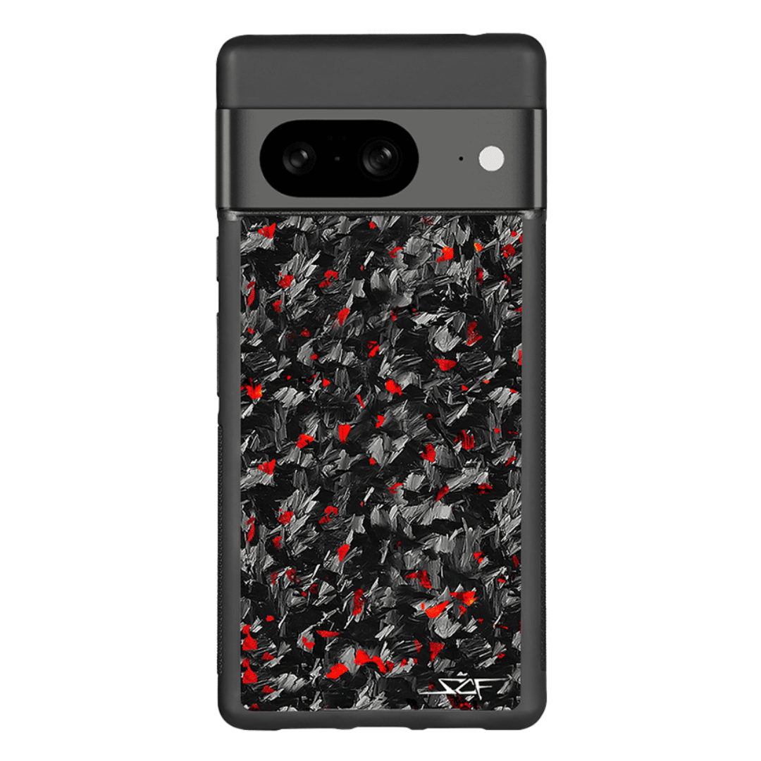 Google Pixel | Red Flake Forged Carbon Fiber Case | CLASSIC Series