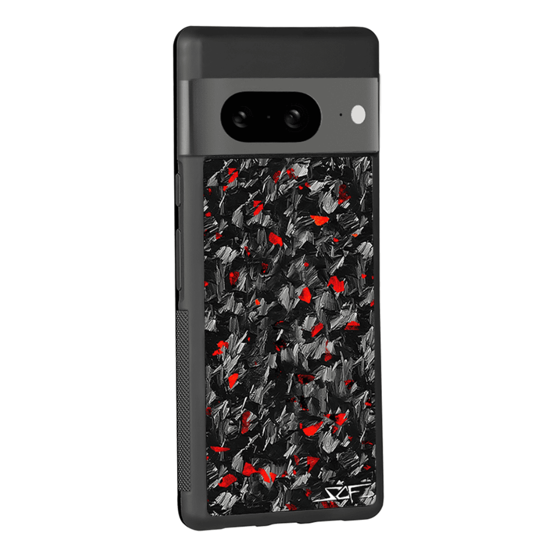 Google Pixel | Red Flake Forged Carbon Fiber Case | CLASSIC Series