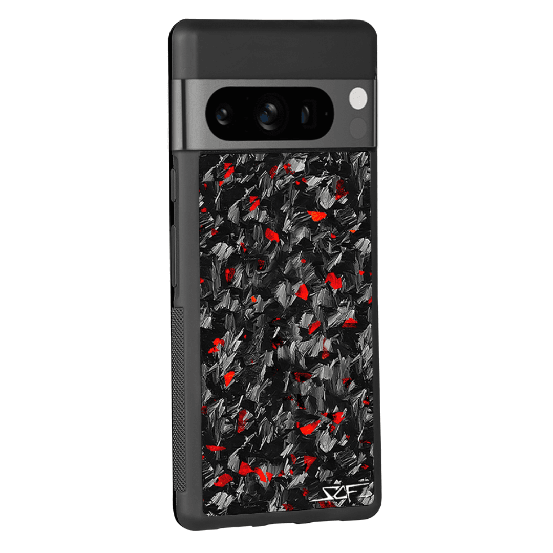 Google Pixel | Red Flake Forged Carbon Fiber Case | CLASSIC Series