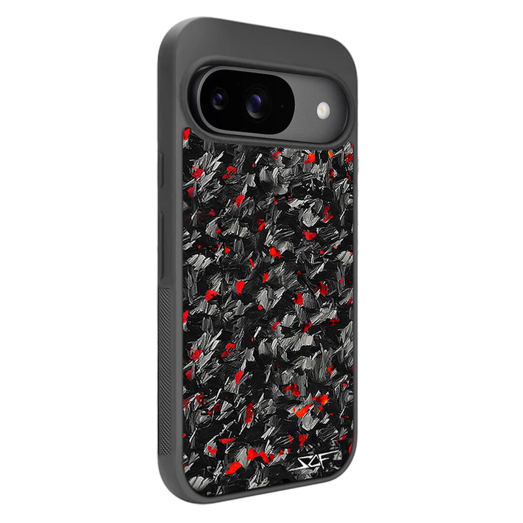 Google Pixel | Red Flake Forged Carbon Fiber Case | CLASSIC Series