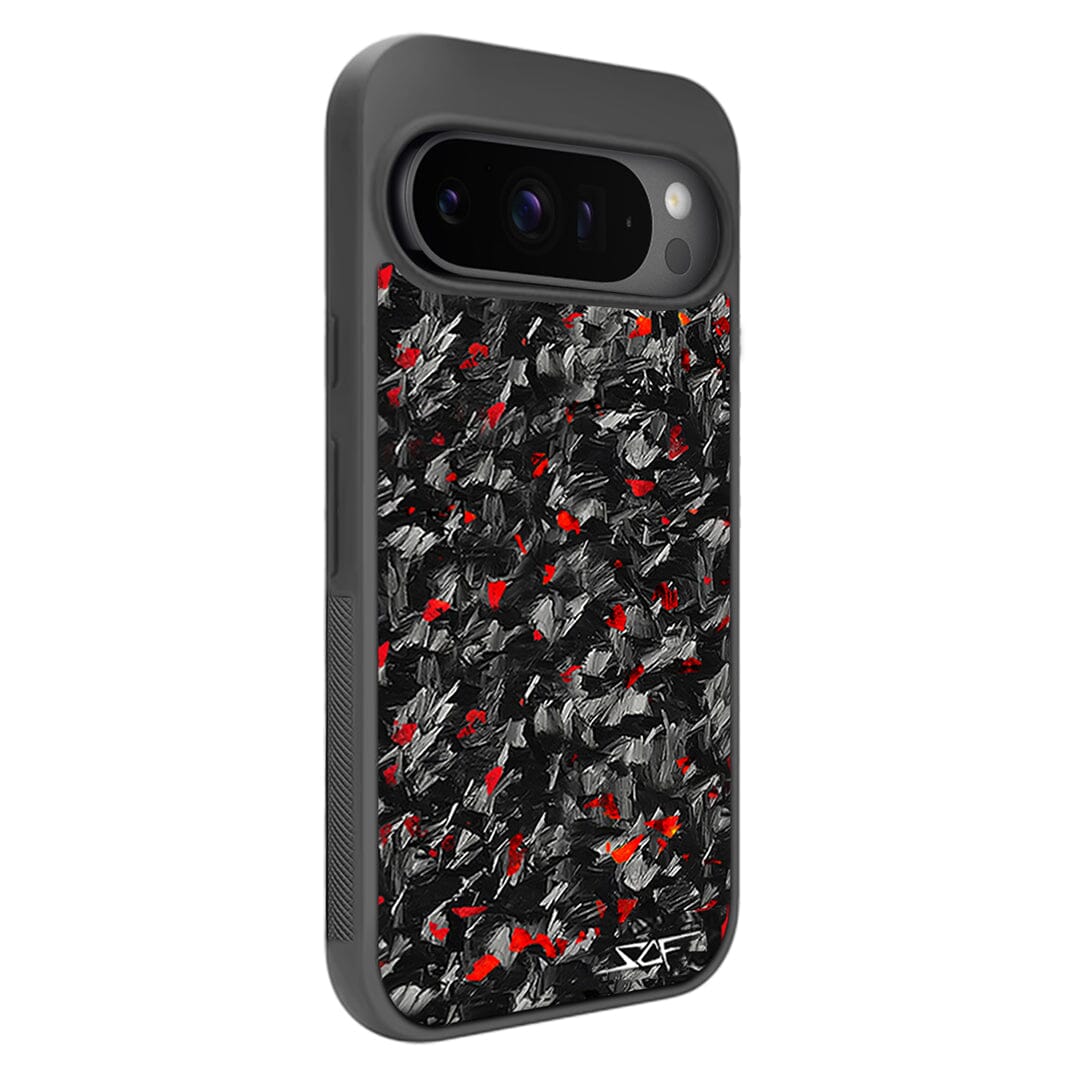Google Pixel | Red Flake Forged Carbon Fiber Case | CLASSIC Series